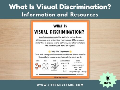 Graphic titled, "What is Visual discrimination?"