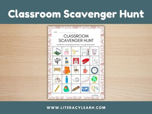 Classroom Scavenger Hunt