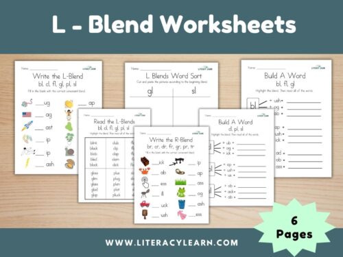 L-Blends Worksheets