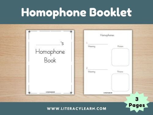 Homophone Booklet