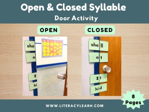 Cover for open and closed syllable door activity.