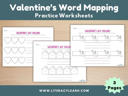 Valentine's Day Word Mapping Worksheets
