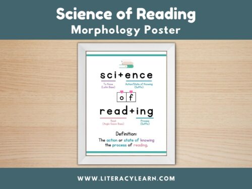 Science of Reading Morphology Poster