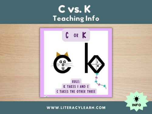 Graphic titled, "C vs. K Teaching Info."