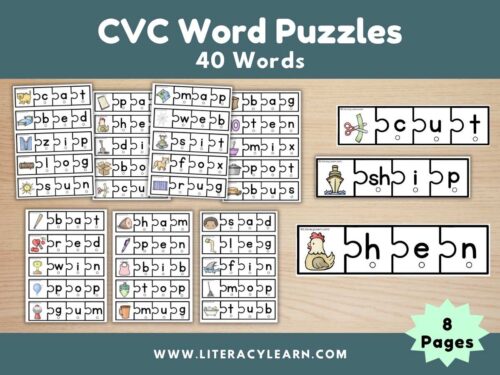 CVC Build-A-Word Puzzles