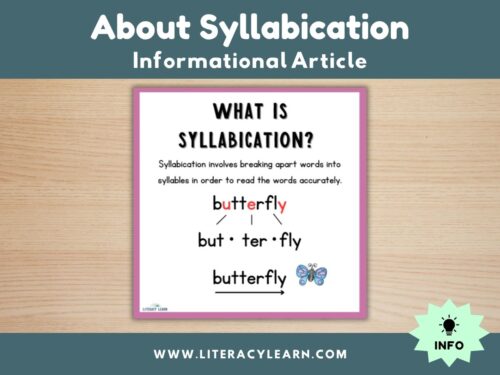 About syllabication informational article.