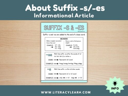 About Suffix -S and -ES