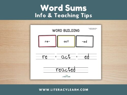 Graphic titled, "What Are Word Sums?"