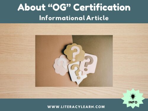 Cover for "About OG certification" article.