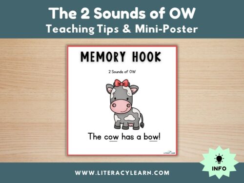 Graphic titled, "The 2 Sounds of OW: Teaching Tips & Mini-Poster."