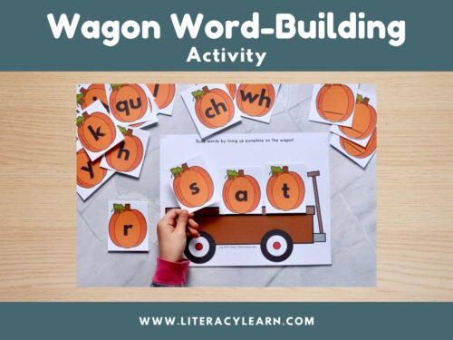 Cover for fall word building activity.