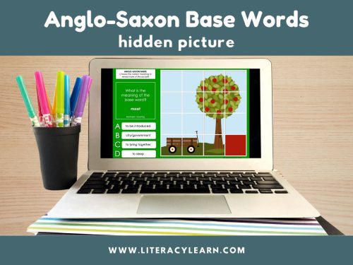 Anglo-Saxon Base Words Hidden Picture