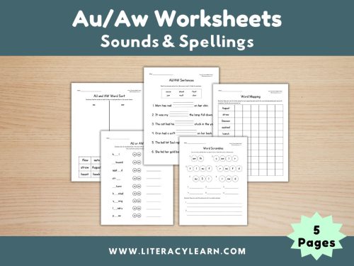 AU and AW Worksheets (5 Worksheets)