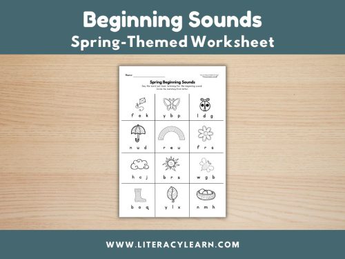 Spring Beginning Sounds Worksheet