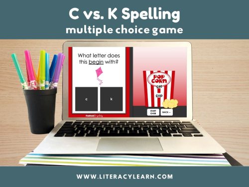 C vs. K Spelling Multiple Choice Game