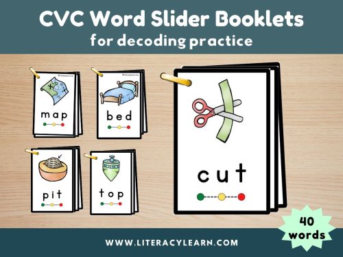 CVC Word Slider Booklets