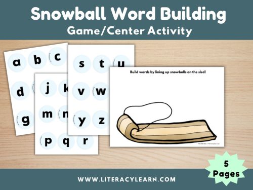 Snowball Word Building Activity