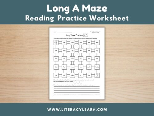 Long A Maze Worksheet