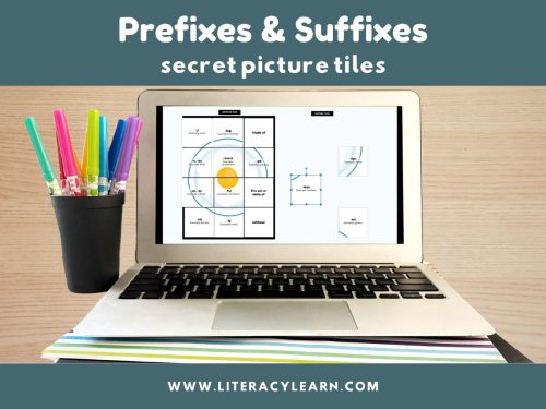 Prefixes & Suffixes Definitions Secret Picture Tiles