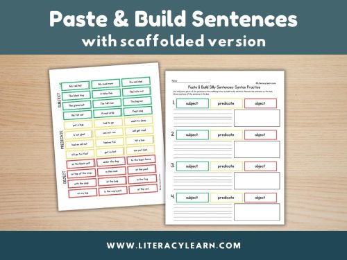 Build a Sentence Worksheets