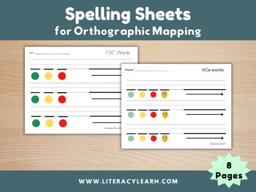 Spelling Sheets for Orthographic Mapping