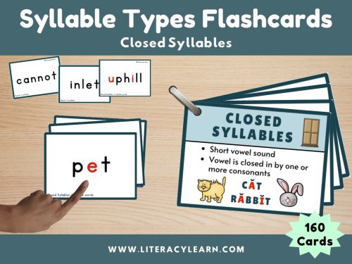 Syllable Types Flashcards: Closed Syllables