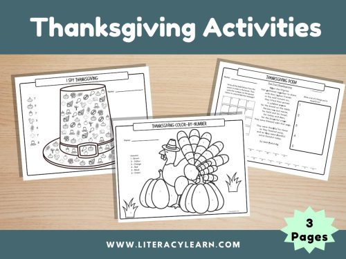 Thanksgiving Printable Activities