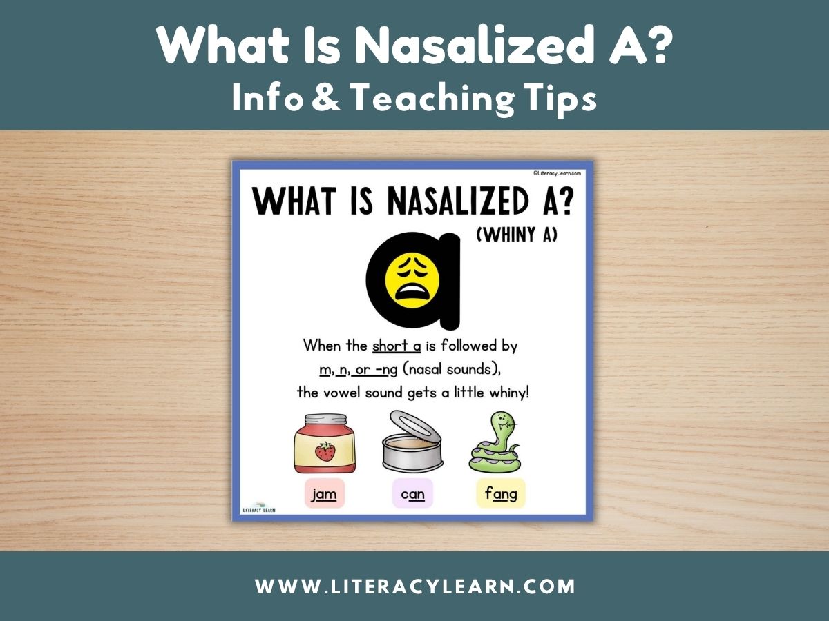 What Is Nasalized A (Whiny A)? - Literacy Learn Unlimited