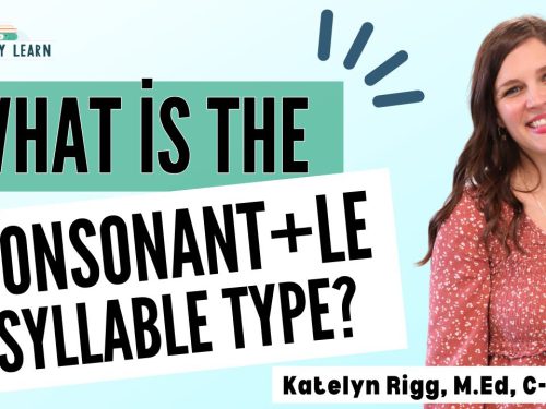 What Is the Consonant+le Syllable Type?