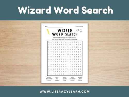 Wizard Word Search - Free Printable