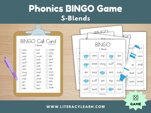 Cover photo showing S-blend Bingo game.