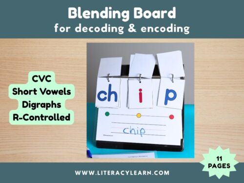 Graphic titled, "blending board for decoding and encoding."