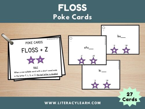Graphic titled, "FLOSS Poke Cards."