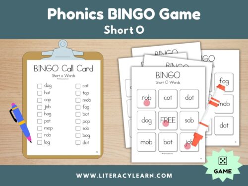Phonics Bingo: Short O