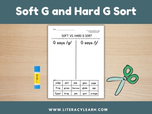 Cover graphic for soft and hard G sort.