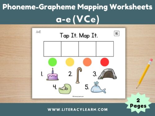 Cover showing a-e word mapping worksheets.