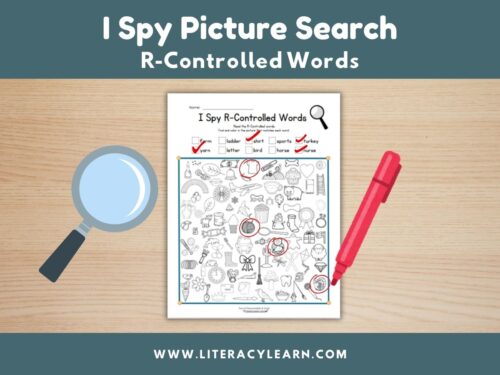 Cover for I spy r-controlled vowel words.