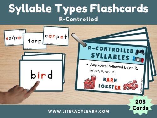 Syllable Types Flashcards: R-Controlled Syllables