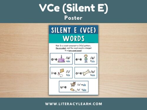Cover graphic for VCe Words poster.