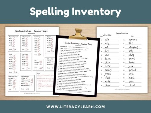 Spelling inventory