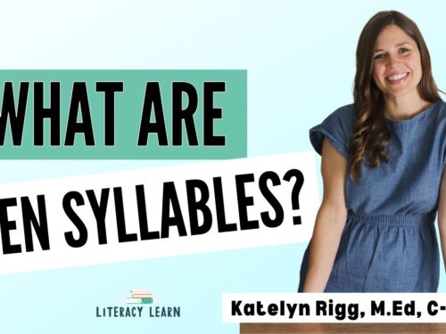 Graphic titled, "What Are Open Syllables?"