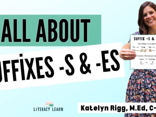 Graphic titled, "All About Suffix -S and -ES."