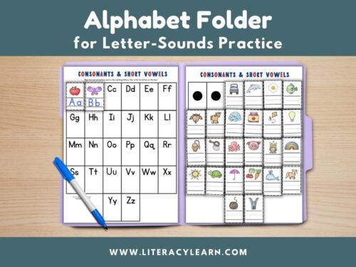 Cover graphic showing alphabet folder.