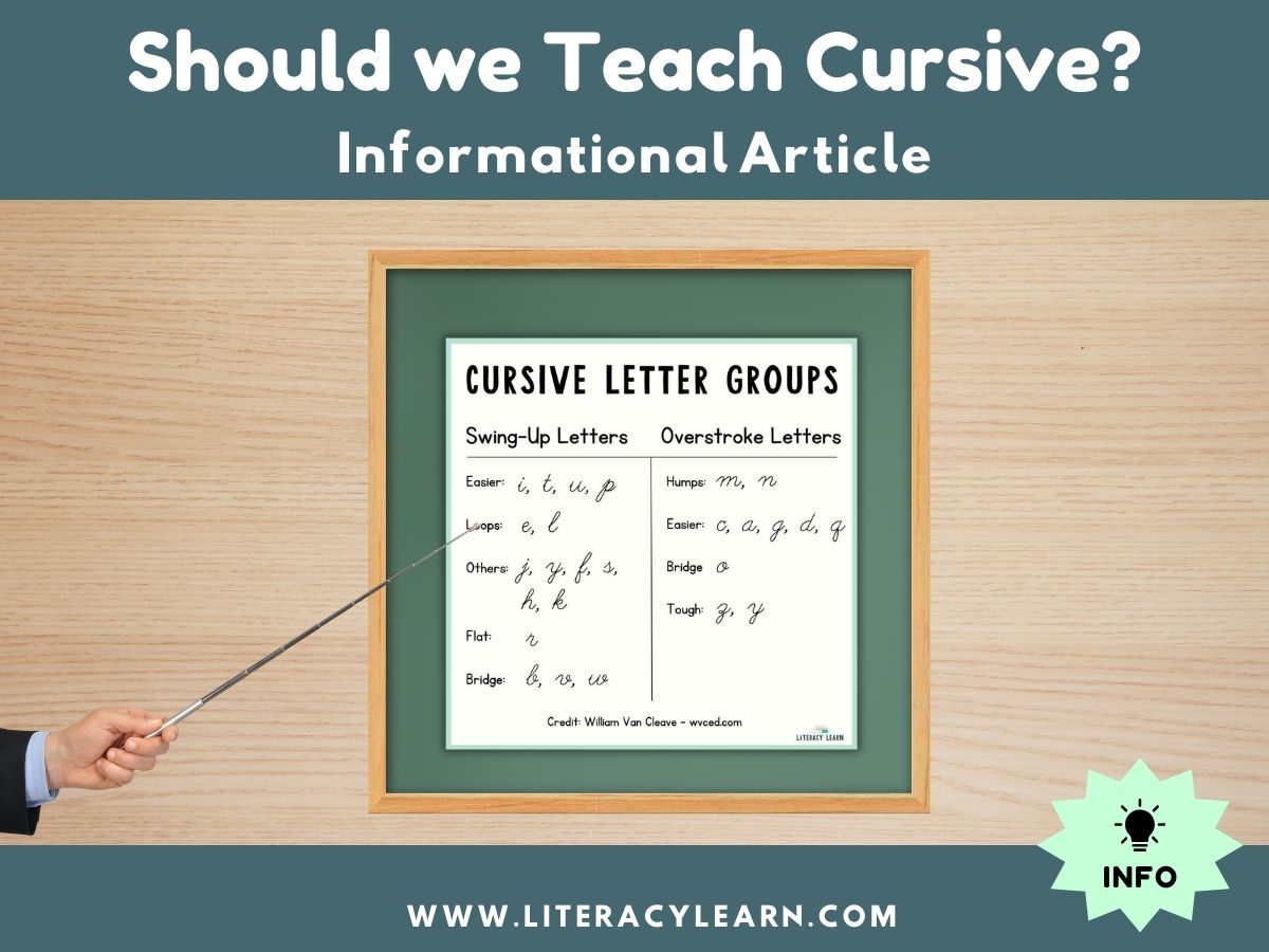 Should We Teach Cursive Handwriting? - Literacy Learn Unlimited