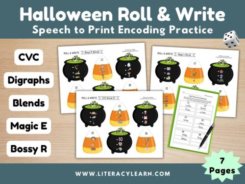 Halloween Roll & Write Activity