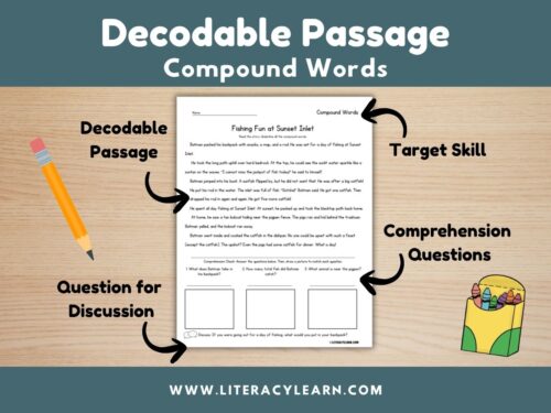 Cover photo showing decodable story for triple blends.
