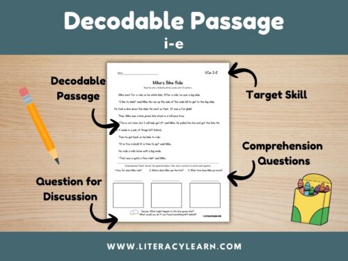 Cover photo showing decodable story for i-e words.