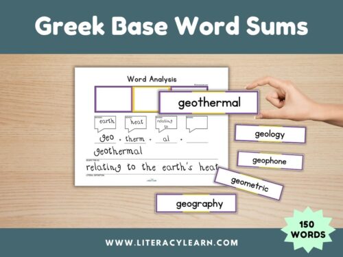 Greek Word Sum Practice Activity