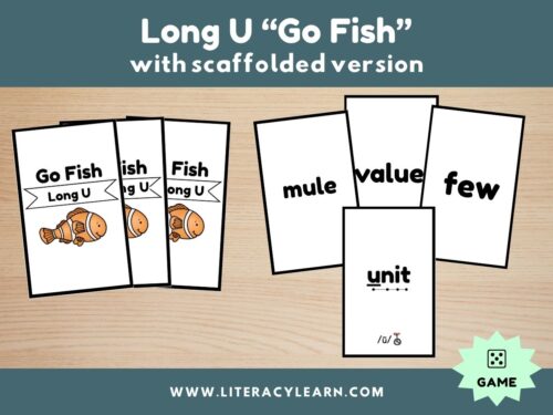 Cover showing long U go fish game.