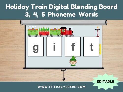 Graphic titled, "Holiday Train Digital Blending Board."